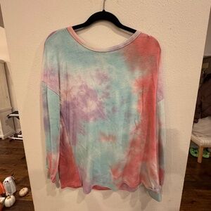 VICI Pastel Tie-Dye Lounge Set (Top & Shorts)